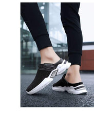 Load image into Gallery viewer, Luxury Black Mens Shoes Flip Flops Platform Slipper Sandals Men Shoe Summer Tennis Fitness Gym Garden Clog Shoes Sandals Summer Indoor Outdoor Walking Slipper
