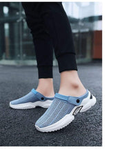 Load image into Gallery viewer, Luxury Black Mens Shoes Flip Flops Platform Slipper Sandals Men Shoe Summer Tennis Fitness Gym Garden Clog Shoes Sandals Summer Indoor Outdoor Walking Slipper
