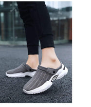 Load image into Gallery viewer, Luxury Black Mens Shoes Flip Flops Platform Slipper Sandals Men Shoe Summer Tennis Fitness Gym Garden Clog Shoes Sandals Summer Indoor Outdoor Walking Slipper
