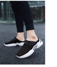 Load image into Gallery viewer, Luxury Black Mens Shoes Flip Flops Platform Slipper Sandals Men Shoe Summer Tennis Fitness Gym Garden Clog Shoes Sandals Summer Indoor Outdoor Walking Slipper
