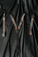 Load image into Gallery viewer, Sicily Lava Orange Floral Etna Patterned Silk Suspenders
