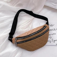 Load image into Gallery viewer, Luxury Black  PU Leather Fashion Women Waist Bag Waterproof Fanny Pack Beautiful Design Fanny Pack Cool Travel Waist Bag

