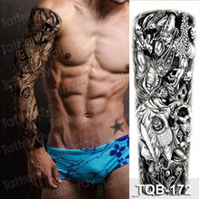 Load image into Gallery viewer, Luxury Black Temporary Tattoo Waterproof Big Lion Tattoo For Body Arm Legs Modern Large Design
