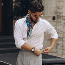 Load image into Gallery viewer, Filippo - Silk Neckerchief - Azure
