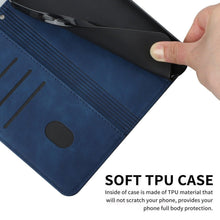 Load image into Gallery viewer, Luxury Blue Flip Wallet Case For iPhone 14 13 12 Mini Plus 11 Pro Magnetic Cards Phone Cover Magnetic PU Leather Phone Case Classic S-shaped Simple Flip Wallet Cover
