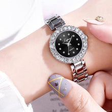 Load image into Gallery viewer, Luxury Bracelet Watches Set For Women Fashion Geometric Bangle Quartz Clock Wrist Watch With Quartz Movement Crystal Diamond Classic Fashion Romantic Jewelry Cuff Bracelet Set
