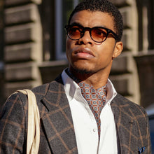 Load image into Gallery viewer, Barberini - Silk Ascot Cravat Tie - Chocolate
