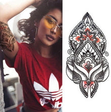 Load image into Gallery viewer, Luxury Colorful And Black Womens Tattoo Temporary Flower Waterproof Elegant Modern Tattoo For Shoulder
