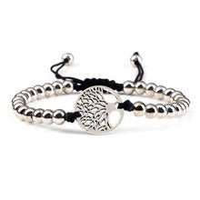 Load image into Gallery viewer, Luxury Copper Beads Pendant Beaded Bracelet Adjustable Life Tree Word Heart Shape Alloy Charm Bangles Couple Wrist Gold Bracelets For Women Bracelet Set Stretch Stackable Bracelets
