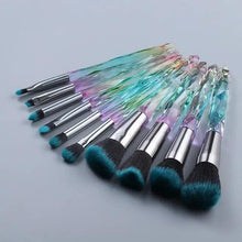 Load image into Gallery viewer, Luxury Cosmic Color New Luxury Crystal Makeup Brushes Powder Foundation Eyeshadow Eyebrow Cosmetics for Face Fan Make Up Brush Set
