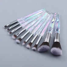 Load image into Gallery viewer, Luxury Cosmic Color New Luxury Crystal Makeup Brushes Powder Foundation Eyeshadow Eyebrow Cosmetics for Face Fan Make Up Brush Set
