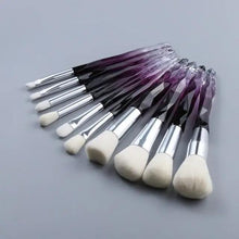 Load image into Gallery viewer, Luxury Cosmic Color New Luxury Crystal Makeup Brushes Powder Foundation Eyeshadow Eyebrow Cosmetics for Face Fan Make Up Brush Set

