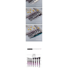 Load image into Gallery viewer, Luxury Cosmic Color New Luxury Crystal Makeup Brushes Powder Foundation Eyeshadow Eyebrow Cosmetics for Face Fan Make Up Brush Set
