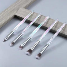 Load image into Gallery viewer, Luxury Cosmic Color New Luxury Crystal Makeup Brushes Powder Foundation Eyeshadow Eyebrow Cosmetics for Face Fan Make Up Brush Set

