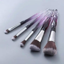 Load image into Gallery viewer, Luxury Cosmic Color New Luxury Crystal Makeup Brushes Powder Foundation Eyeshadow Eyebrow Cosmetics for Face Fan Make Up Brush Set
