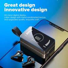 Load image into Gallery viewer, Luxury Earphone Bluetooth Compatible Headphones With Mic 3500mAh Mirror Charging Box Wireless Headphones Noise Cancelling HiFi Earbud Gaming Headsets Bluetooth MP3 Music Playes Sports Wireless Waterproof Touch Control Headphones
