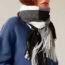 Load image into Gallery viewer, Luxury Fashion Autumn Winter Soft Warm Scarf Plaid Colorful Hijabs Cashmere Scarves Warm Soft Bandana Women's Lightweight Scarves Elegant Echarpe  Escharpe Soft Wool Elegant Tassel For Women
