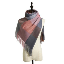 Load image into Gallery viewer, Luxury Fashion Autumn Winter Soft Warm Scarf Plaid Colorful Hijabs Cashmere Scarves Warm Soft Bandana Women's Lightweight Scarves Elegant Echarpe  Escharpe Soft Wool Elegant Tassel For Women
