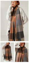 Load image into Gallery viewer, Luxury Fashion Autumn Winter Soft Warm Scarf Plaid Colorful Hijabs Cashmere Scarves Warm Soft Bandana Women's Lightweight Scarves Elegant Echarpe  Escharpe Soft Wool Elegant Tassel For Women
