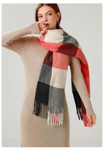 Load image into Gallery viewer, Luxury Fashion Autumn Winter Soft Warm Scarf Plaid Colorful Hijabs Cashmere Scarves Warm Soft Bandana Women's Lightweight Scarves Elegant Echarpe  Escharpe Soft Wool Elegant Tassel For Women
