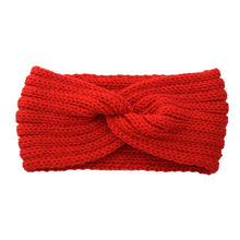 Load image into Gallery viewer, Luxury Fashion Winter Soft Solid Color Elastic Elegant Wide Knitting Cross Lightweight Headband Yoga Turban Bandage Bandanas Hair Bands For Women
