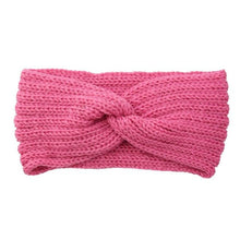 Load image into Gallery viewer, Luxury Fashion Winter Soft Solid Color Elastic Elegant Wide Knitting Cross Lightweight Headband Yoga Turban Bandage Bandanas Hair Bands For Women
