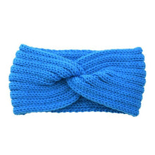 Load image into Gallery viewer, Luxury Fashion Winter Soft Solid Color Elastic Elegant Wide Knitting Cross Lightweight Headband Yoga Turban Bandage Bandanas Hair Bands For Women

