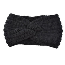 Load image into Gallery viewer, Luxury Fashion Winter Soft Solid Color Elastic Elegant Wide Knitting Cross Lightweight Headband Yoga Turban Bandage Bandanas Hair Bands For Women

