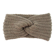 Load image into Gallery viewer, Luxury Fashion Winter Soft Solid Color Elastic Elegant Wide Knitting Cross Lightweight Headband Yoga Turban Bandage Bandanas Hair Bands For Women
