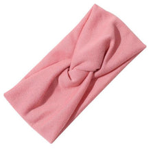 Load image into Gallery viewer, Luxury Fashion Winter Soft Solid Color Elastic Elegant Wide Knitting Cross Lightweight Headband Yoga Turban Bandage Bandanas Hair Bands For Women
