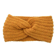 Load image into Gallery viewer, Luxury Fashion Winter Soft Solid Color Elastic Elegant Wide Knitting Cross Lightweight Headband Yoga Turban Bandage Bandanas Hair Bands For Women
