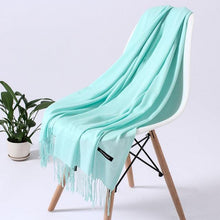 Load image into Gallery viewer, Luxury Fashion Winter Solid Colorful Soft Scarf Hijabs Tassels Long Warm Shawls Hijabs Lightweight Scarfs Scarves Cashmere Elegant Hijabs Scarves Wraps For Women
