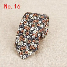 Load image into Gallery viewer, Luxury Flower Handmade Cotton Ties For Men Classic Colorful Printed Floral Designs Necktie For Wedding
