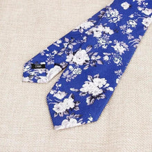 Load image into Gallery viewer, Luxury Flower Handmade Cotton Ties For Men Classic Colorful Printed Floral Designs Necktie For Wedding
