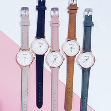 Load image into Gallery viewer, Luxury Girl Watch Student High School Small Fresh Watch Pink Cute Star Starry Sky Casual Leather Female Wrist Watch Leather Band Thin Minimalist Casual Simple Dress Watch
