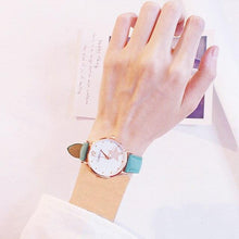 Load image into Gallery viewer, Luxury Girl Watch Student High School Small Fresh Watch Pink Cute Star Starry Sky Casual Leather Female Wrist Watch Leather Band Thin Minimalist Casual Simple Dress Watch
