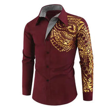 Load image into Gallery viewer, Luxury Gold Black Shirt Men New Slim Fit Long Sleeve
