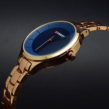 Load image into Gallery viewer, Luxury Gold Womens Watch Stainless Steel Ladies Wrist Watches Analog Quartz Watch Steel Quartz Ladies Watch Waterproof Stainless Steel Wrist Watch For Women
