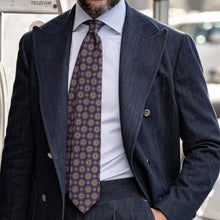 Load image into Gallery viewer, La Vigna - Printed Wool &amp; Silk Tie - Burgundy
