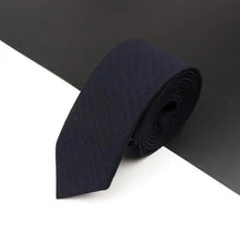 Load image into Gallery viewer, Luxury High Quality Black Grey Skinny Wool Tie For Men Business Meeting Necktie Fashionable Design Excellent Men Gift
