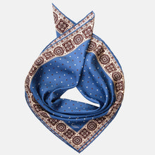 Load image into Gallery viewer, Bergamo - Silk Neckerchief - Blue
