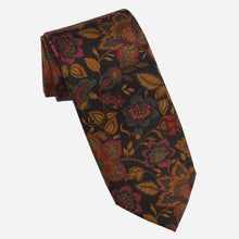 Load image into Gallery viewer, Calvino - Printed Madder Silk Tie - Black
