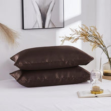 Load image into Gallery viewer, Luxury Ladies Satin Pillowcase Satin Silk Ultra Soft Standard Pillowcase Silk Satin Pillow Cases For Hair and Skin Soft King Queen Elegant Standard Bedding Pillowcase Cushion Cover Home Decor
