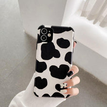 Load image into Gallery viewer, Luxury Leather Black White Zebra Pattern Phone Case for iPhone 13 12 11 14 Pro Max Xs Xr 7 14 plus Anti-fall Soft Silicone Back Cover Soft Slim Thin Luxury Shockproof Shiny Case for Girls and Women Zebra Print iPhone Case
