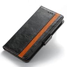 Load image into Gallery viewer, Luxury Leather Case For iPhone 13 11 12 14 Pro Max Mini Wallet Pocket Flip Case Cover Vintage Luxury Genuine Leather Fashion Business Classic Flip Case For Men
