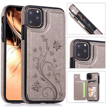 Load image into Gallery viewer, Luxury Leather Case For iPhone 14 12 13 Pro Comfortable Soft Wallet Card Slots Phone Flip Cover Wallet Case with Card Holder for iPhone
