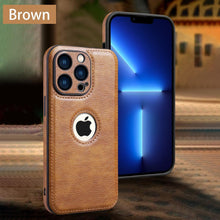 Load image into Gallery viewer, Luxury Leather Case for iPhone 14 13 12 11 Pro MAX XS XR 7 8 Plus Classic Silicone Phone Cover  Leather Case Thin Flexible Soft Grip Luxury PU Leather Cover for Men Durable Anti-Scratch Full Phone Cases
