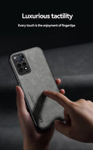 Load image into Gallery viewer, Luxury Leather Magnetic Case For Xiaomi Redmi Note 11 10 9 11E Pro 11S 10S 12 12X 10C POCO X3 NFC Pro F3 Covers With Metal Plate  Leather Premium Back Cover Mobile Phone Case Flexible Protective Ultra Thin Scratchproof Phone Cover
