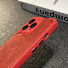 Load image into Gallery viewer, Luxury Leather Magnetic Wireless Charging Case For iPhone 14 11 12 13 Pro Max X XS XR 8 7 Plus Shockproof Soft Cover Shockproof Unique Vintage Design Leather Case For iPhone
