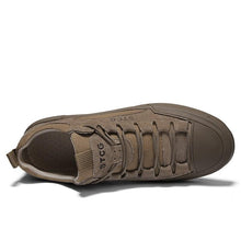 Load image into Gallery viewer, Luxury Leather Men's Sneakers Lace Up Mens Casual Outdoor Canvas Shoes Handmade Fashion Walking Sneakers Comfortable Modern Design Sneakers For Man
